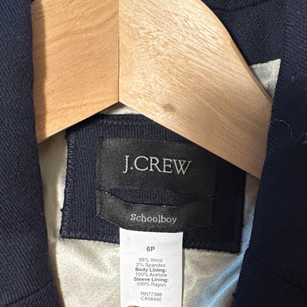 J.Crew Classic “Schoolboy” Navy Blazer with Gold Accents - Picture 3 of 11